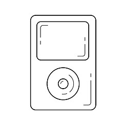Image showing Portable player line icon.