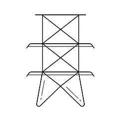 Image showing Electric tower vector line icon.