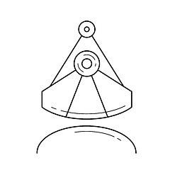 Image showing Industrial ladle vector line icon.