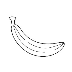 Image showing Banana vector line icon.