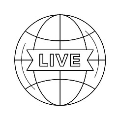 Image showing Live TV line icon.