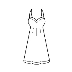 Image showing Sundress vector line icon.