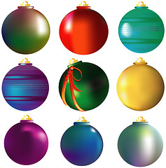 Image showing Christmas Baubles