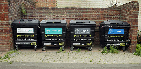 Image showing Recycling Bins