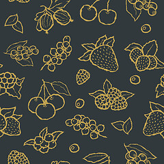 Image showing Seamless berries pattern