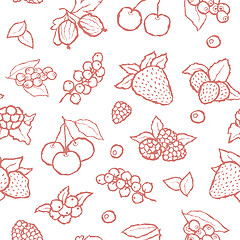 Image showing Seamless berries pattern