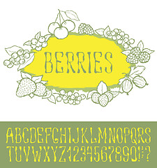 Image showing Seamless berries pattern