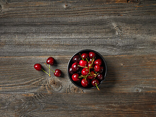 Image showing fresh raw cherries