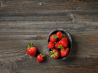 Image showing fresh raw strawberries