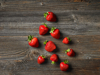 Image showing fresh raw strawberries