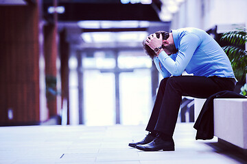 Image showing frustrated young business man