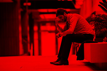 Image showing frustrated young business man