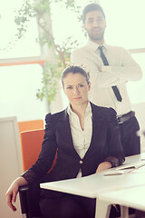 Image showing portrait of business couple at office