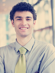 Image showing portrait of young business man at modern office