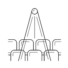 Image showing Cinema hall line icon.