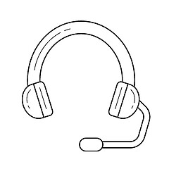 Image showing Headset line icon.