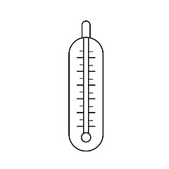 Image showing Medical thermometer line icon.