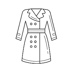 Image showing Coat vector line icon.