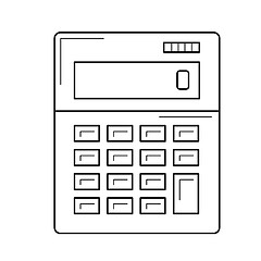 Image showing Calculator vector line icon.