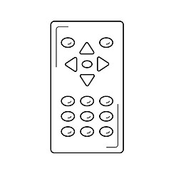 Image showing Remote control line icon.