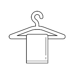 Image showing Towel hanger vector line icon.