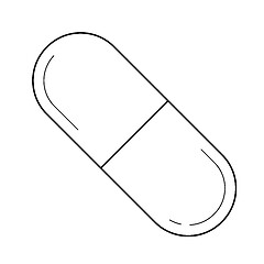 Image showing Pill line icon.