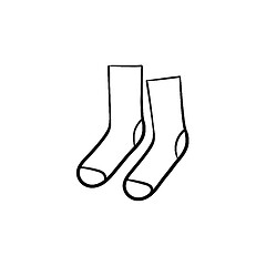 Image showing Socks hand drawn sketch icon.