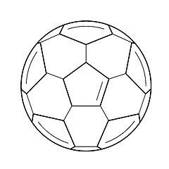 Image showing Soccer ball vector line icon.