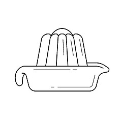 Image showing Lemon squeezer vector line icon.