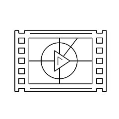 Image showing Video frame line icon.