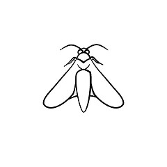 Image showing Locust hand drawn sketch icon.