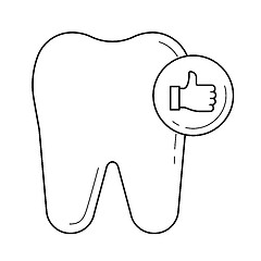 Image showing Healthy tooth line icon.