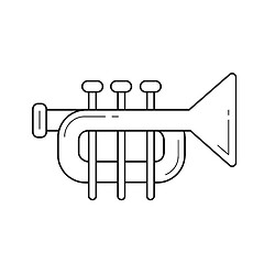 Image showing Trumpet line icon.