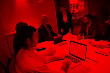 Image showing business people group on meeting