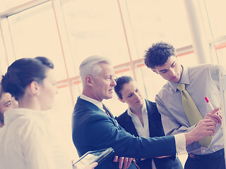 Image showing business leader making presentation and brainstorming