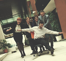 Image showing business people group have fun