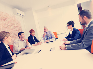 Image showing business people group on meeting