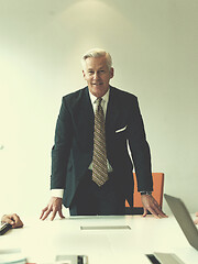 Image showing confident and handsome  senior business man