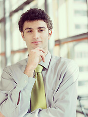 Image showing portrait of young business man at modern office