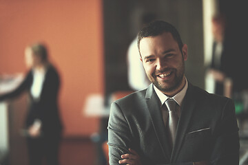 Image showing young business man portrait  at modern office