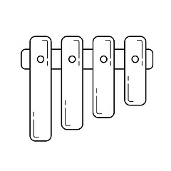 Image showing Pan flute line icon.