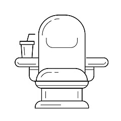 Image showing Cinema chair line icon.