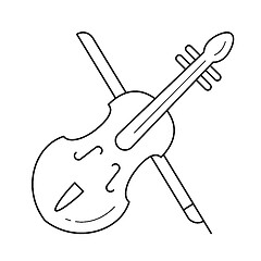Image showing Viola line icon.