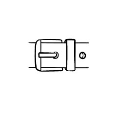 Image showing Belt buckle hand drawn sketch icon.