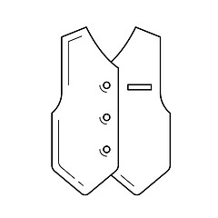 Image showing Groom clothing vector line icon.