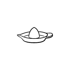 Image showing Lemon squeezer hand drawn sketch icon.