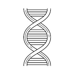 Image showing DNA line icon.