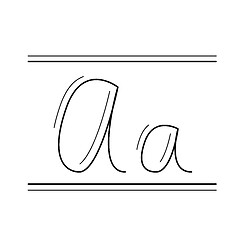 Image showing Handwriting vector line icon.