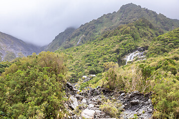 Image showing Riverbed of the Franz Josef Glacier, New Zealand