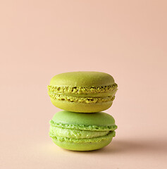 Image showing stack of colorful macaroons